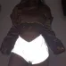 Night Light Reflective Shorts Women Hip Hop Shiny Short Pants Casual Shorts Solid Color Low waist Elastic Waist Sexy Shorts