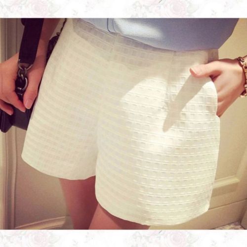 SILVERCELL Women Europe Style Fashion High Waist Shorts Summer Casual Plaid Women Jeans Shorts