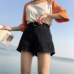 S-XL,2XL plus size 2018 summer high waist shorts feminino denim shorts roll up  jeans womens casual shorts (0920)