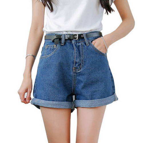 Solid Women Clothing Denim Shorts With Pockets New Arrival Harajuku Summer Ropa Mujer Slim Short Pants Feminino Casual Jeans