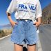 Streetwear Summer Women Denim Shorts 2019 New Arrival High Elastic Waist Wide Leg Shorts Jeans Black Blue White Pink Short Femme