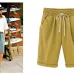Summer Large Size Shorts Women Candy Color Elastic Comfortable Cotton Womens Short Female shorts Plus size M-7xL 8XL  8 Color