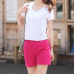 Summer Women Cotton Shorts Casual Elastic Waist Candy Solid Color Short Pants AIC88