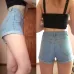 Vintage High Waist Crimping Denim Shorts Women 2019 Europe Style New Fashion Brand Slim Casual Femme Short Jeans Mujer Plus Size