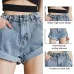 WENYUJH Vintage High Waist Crimping Denim Shorts Women 2019 Korean Style Casual Shorts Jeans Summer Hot Short Pants Women