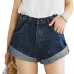 WENYUJH Vintage High Waist Crimping Denim Shorts Women 2019 Korean Style Casual Shorts Jeans Summer Hot Short Pants Women