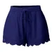 Womail Women shorts summer Fashion Lace Plus Size Rope Tie Shorts Skinny Sport Trousers Casual shorts denim color  j23