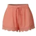 Womail Women shorts summer Fashion Lace Plus Size Rope Tie Shorts Skinny Sport Trousers Casual shorts denim color  j23