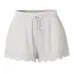 Womail Women shorts summer Fashion Lace Plus Size Rope Tie Shorts Skinny Sport Trousers Casual shorts denim color  j23