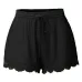 Womail Women shorts summer Fashion Lace Plus Size Rope Tie Shorts Skinny Sport Trousers Casual shorts denim color  j23