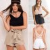 Women Lady Sexy Ruffled Frill Shorts High Waist Ladies Party Mini Shorts Beach Bow Solid Shorts Trousers