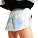 Women Shiny Metallic Hot Shorts 2019 Summer Holographic Wet Look Casual Elastic Drawstring Festival Rave Booty Shorts