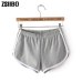 ZSIIBO New Summer black grey sport Shorts Women Casual Shorts Workout Waistband Skinny Short drop shipping