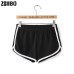 ZSIIBO New Summer black grey sport Shorts Women Casual Shorts Workout Waistband Skinny Short drop shipping