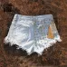 catonATOZ 1805 Women's Fashion Brand Vintage Tassel Rivet Ripped Loose High Waisted Short Jeans Punk Sexy Hot Woman Denim Shorts