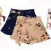 shorts women floral print short femme 2019 new summer style hot loose belt casual thin mid casual short women's plus size