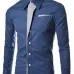 2017 new brand long sleeve shirts social male 5 colors slim fit  striped shirts plus size 3xl mens dress shirts