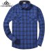 2018 Autumn Winter Fashion Flannel Shirts Men Long Sleeve Two Chest Pockets Slim Fit 100% Cotton Plaid Casual Flannel Shirt Men