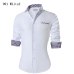 2018 Brand Design Casual Shirt Men Long Sleeve Slim Fit Cotton Dress Shirts Men Black Office Formal Men Shirt  Plus Size 5XL