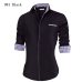 2018 Brand Design Casual Shirt Men Long Sleeve Slim Fit Cotton Dress Shirts Men Black Office Formal Men Shirt  Plus Size 5XL