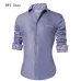 2018 Brand Design Casual Shirt Men Long Sleeve Slim Fit Cotton Dress Shirts Men Black Office Formal Men Shirt  Plus Size 5XL