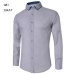 2018 Brand Design Casual Shirt Men Long Sleeve Slim Fit Cotton Dress Shirts Men Black Office Formal Men Shirt  Plus Size 5XL