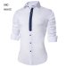 2018 Brand Design Casual Shirt Men Long Sleeve Slim Fit Cotton Dress Shirts Men Black Office Formal Men Shirt  Plus Size 5XL