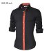 2018 Brand Design Casual Shirt Men Long Sleeve Slim Fit Cotton Dress Shirts Men Black Office Formal Men Shirt  Plus Size 5XL