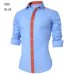 2018 Brand Design Casual Shirt Men Long Sleeve Slim Fit Cotton Dress Shirts Men Black Office Formal Men Shirt  Plus Size 5XL