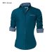 2018 Brand Design Casual Shirt Men Long Sleeve Slim Fit Cotton Dress Shirts Men Black Office Formal Men Shirt  Plus Size 5XL