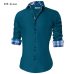 2018 Brand Design Casual Shirt Men Long Sleeve Slim Fit Cotton Dress Shirts Men Black Office Formal Men Shirt  Plus Size 5XL