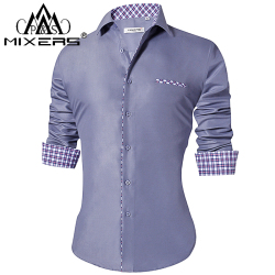 2018 Fashion Men's Shirts Slim Fit Men's Casual Shirts Long Sleeve Turn-Down Collar Formal Dress Shirts Men Clothes 2018 Camisa