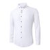 2018 New Fashion White Dress Shirts Men Long Sleeve Casual White Formal Shirt Men Slim Fit Wedding Shirt Male Clothing Tops