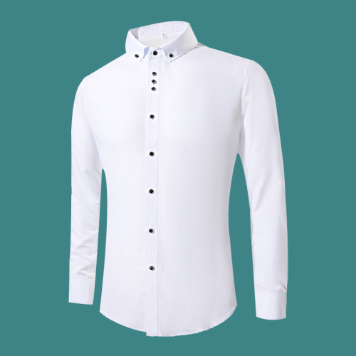 2018 New Fashion White Dress Shirts Men Long Sleeve Casual White Formal Shirt Men Slim Fit Wedding Shirt Male Clothing Tops