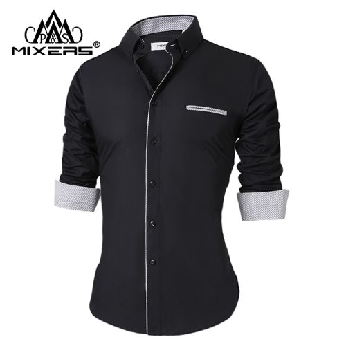 2018 New Men's Casual Shirts Long Sleeve Fashion Casual Shirt Men Office Dress Shirt Male All Size XS-Plus Size Camisa Masculina