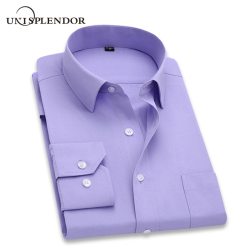 2019 Men Dress Shirt Long Sleeve Slim Brand Man Shirts Designer High Quality Solid Male Clothing Fit Business Shirts 4XL YN045