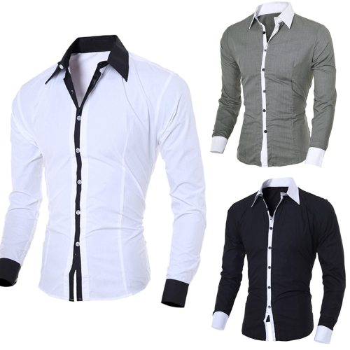 2019 New Arrival Casual Business Men Dress Shirts  Luxury Brand Long Sleeve Cotton Stylish  High Quality Males Social Shirts