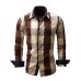 2019 New Arrival Men's Plaid Shirt Long Sleeve Shirt Men Dress Shirts Brand Casual Fashion Business Style Shirt 100% Cotton 064