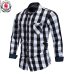 2019 New Arrival Men's Plaid Shirt Long Sleeve Shirt Men Dress Shirts Brand Casual Fashion Business Style Shirt 100% Cotton 064