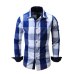 2019 New Arrival Men's Plaid Shirt Long Sleeve Shirt Men Dress Shirts Brand Casual Fashion Business Style Shirt 100% Cotton 064