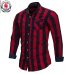 2019 New Arrival Men's Plaid Shirt Long Sleeve Shirt Men Dress Shirts Brand Casual Fashion Business Style Shirt 100% Cotton 064