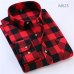 2019 Spring Autumn Flannel Men Plaid Shirt Long Sleeve Men's Warm Casual Shirts British Cotton Mens Check Shirt 14 Design YN790