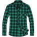 2019 Spring Autumn Flannel Men Plaid Shirt Long Sleeve Men's Warm Casual Shirts British Cotton Mens Check Shirt 14 Design YN790