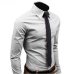 2019Men Shirt Long Sleeve Fashion Mens Casual Shirts Cotton Solid Color Business Slim Fit Social Camisas Masculina RD464