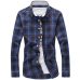 5XL Plaid Shirts Men Checkered Shirt Brand 2019 New Fashion Button Down Long Sleeve Casual Shirts Plus Size Drop Shipping