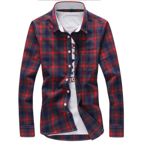 5XL Plaid Shirts Men Checkered Shirt Brand 2019 New Fashion Button Down Long Sleeve Casual Shirts Plus Size Drop Shipping