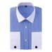 9XL 7XL 6XL Striped Men French Cufflinks Casual Dress Shirt Long Sleeved White Collar Design Style Mens French Cuff Dress Shirts