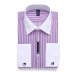 9XL 7XL 6XL Striped Men French Cufflinks Casual Dress Shirt Long Sleeved White Collar Design Style Mens French Cuff Dress Shirts