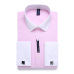 9XL 7XL 6XL Striped Men French Cufflinks Casual Dress Shirt Long Sleeved White Collar Design Style Mens French Cuff Dress Shirts