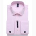 Alimens & Gentle Mens French Cuff Dress Shirt Men Long Sleeve Solid Color Striped Style Cufflink Include 2019 Fashion New